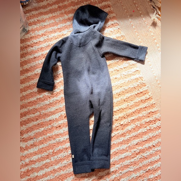 Disana Hooded Wool One-Piece in Charcoal Gray - Picture 3 of 3